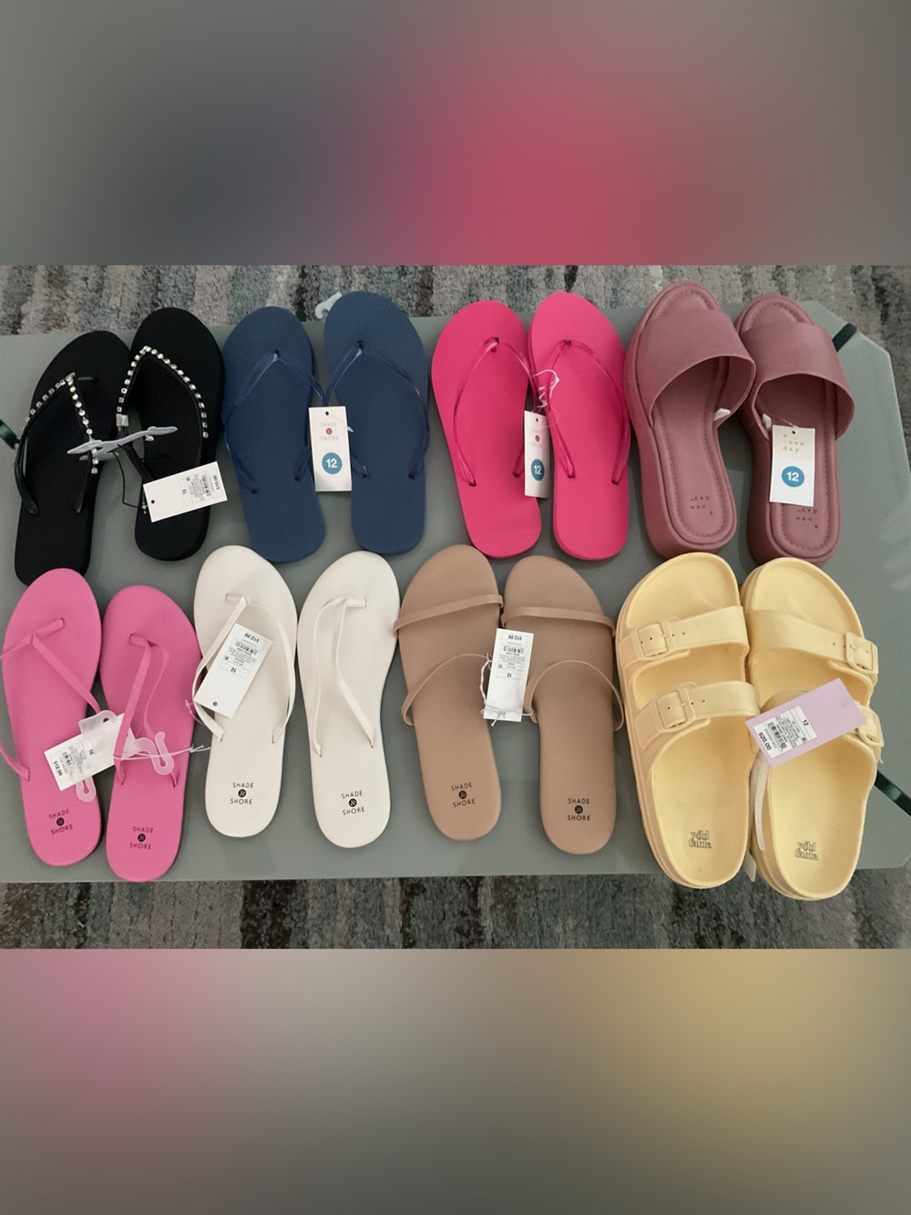 Bundle of 8 or of sandals, wedges NWT all size 12